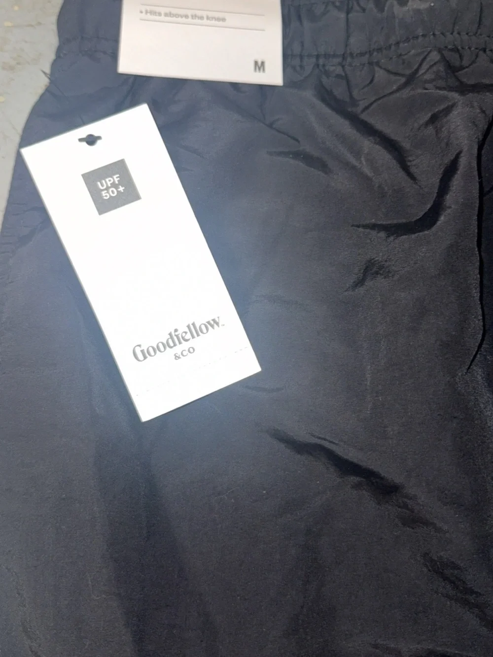 Goodfellow & Co Black Cargo Swim Trunks